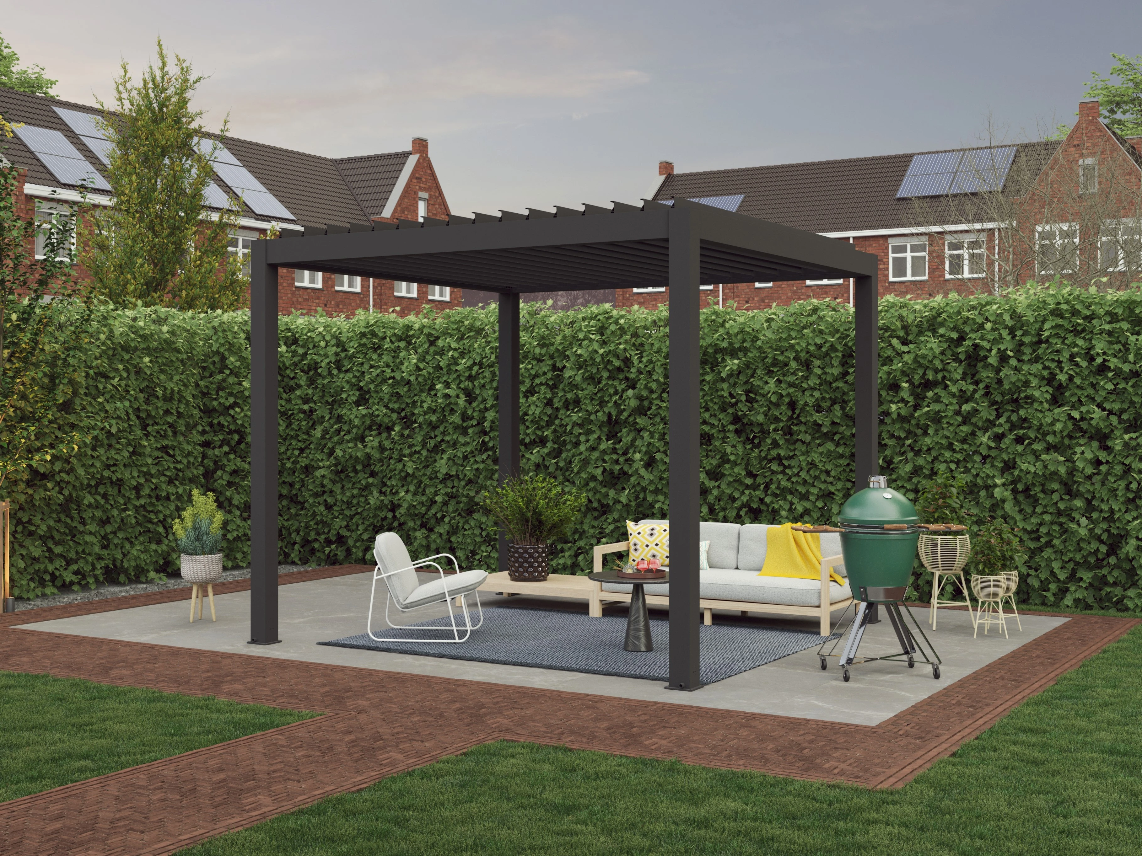 Aluminium Pergola met Lamellen Premium 300 x 300 cm - Afbeelding 1